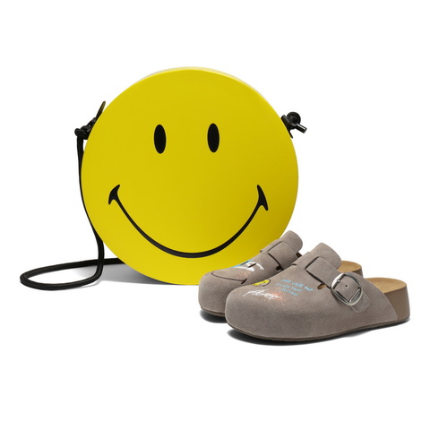 百丽SMILEY联名涂鸦勃肯鞋男2025新款秋季厚底拖鞋A2241CT5