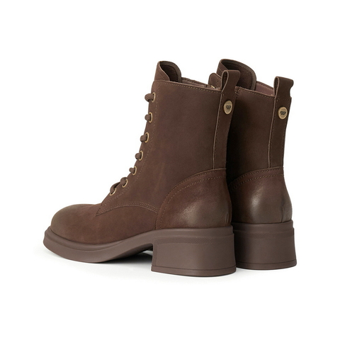 百丽复古高跟马丁靴女2025冬新商场同款真皮休闲短靴3NW45DD5