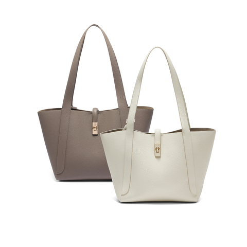 百丽包女25秋新商场同款质感通勤牛皮革大容量单肩托特包BL863DX5