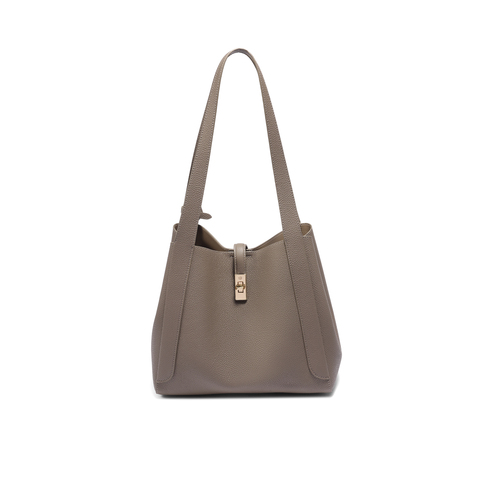 百丽包女25秋新商场同款质感通勤牛皮革大容量单肩托特包BL863DX5