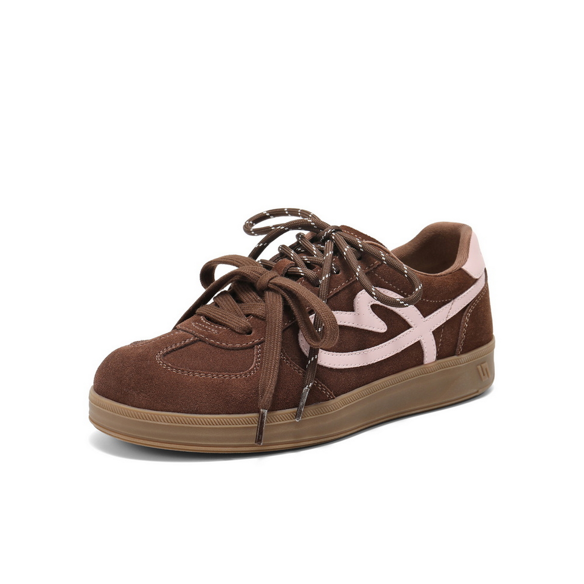 百丽撞色爱心德训鞋女2025秋新商场同款舒适薄底休闲板鞋E7L1DCM5