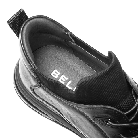 百丽高帮休闲皮鞋男2025新冬商场同款牛皮厚底商务运动鞋8VX01DM5