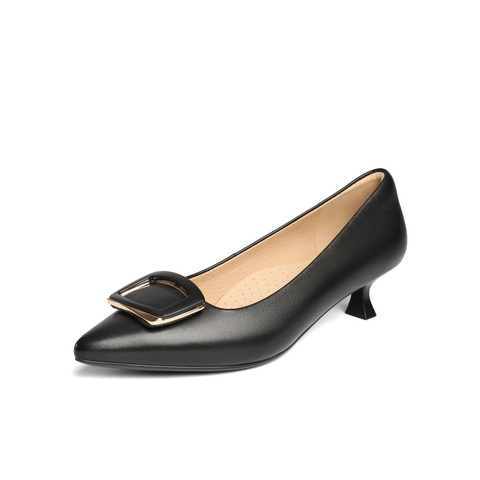 百丽气质高跟单鞋女2025秋新商场同款真皮尖头通勤单鞋D3N1DCQ5