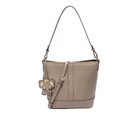 百丽包包女2025秋商场同款牛皮质感通勤单肩斜挎水桶包JY152DX5