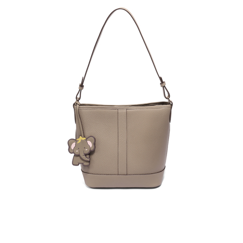 百丽包包女2025秋商场同款牛皮质感通勤单肩斜挎水桶包JY152DX5