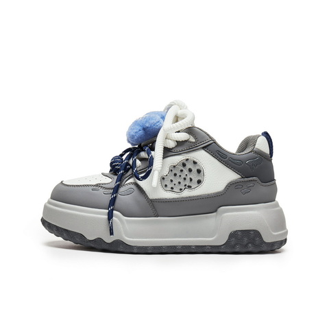 百丽潮酷板鞋女2025秋新商场同款厚底增高绒绒饰扣休闲鞋E7D1DCM5