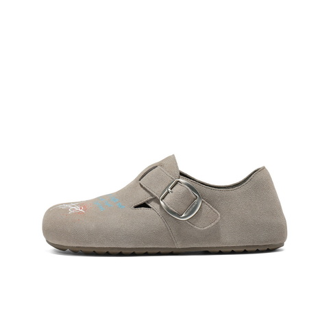 百丽SMILEY联名涂鸦勃肯鞋女2025秋新内增高全包单鞋B2865CM5