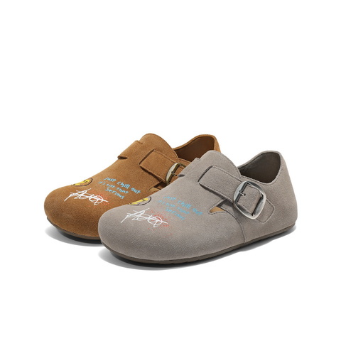 百丽SMILEY联名涂鸦勃肯鞋女2025秋新内增高全包单鞋B2865CM5