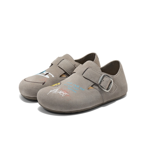 百丽SMILEY联名涂鸦勃肯鞋女2025秋新内增高全包单鞋B2865CM5