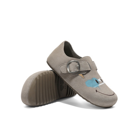 百丽SMILEY联名涂鸦勃肯鞋女2025秋新内增高全包单鞋B2865CM5