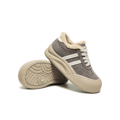 百丽撞色厚底休闲鞋女2025冬新商场同款保暖休闲板鞋E6X1DDM5