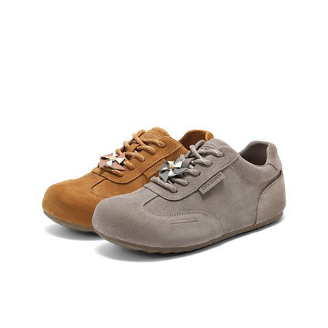 百丽质感勃肯鞋女2025秋时尚串珠内增高舒适休闲鞋B2874CM5