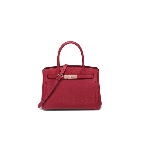 百丽包包女2025秋新款鎏金岁月铂金包单肩斜挎真皮手提包JY151DX5