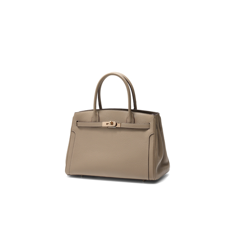 百丽包女2025新款鎏金岁月铂金包单肩斜挎真皮手提包大号X7385DX5