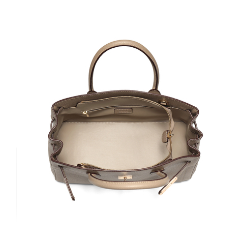 百丽包女2025新款鎏金岁月铂金包单肩斜挎真皮手提包大号X7385DX5