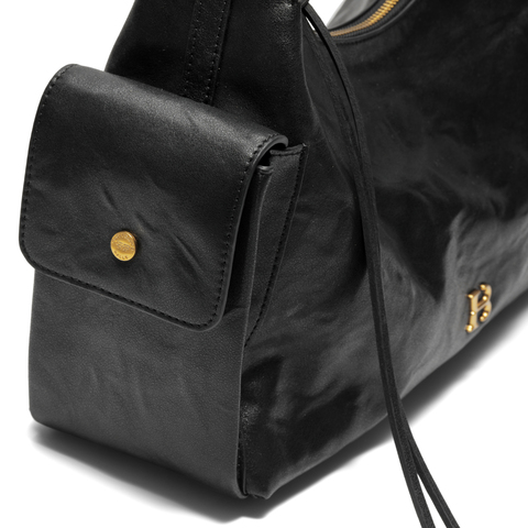 百丽包女25新商场同款手抓纹褶皱肌理HOBO单肩斜挎腋下包X7432CX5