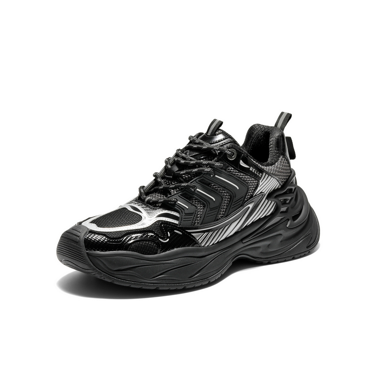 百丽巨齿鲨老爹鞋男2025新款秋季商场同款厚底增高休闲鞋D9X02CM5