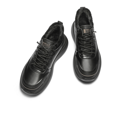 百丽高帮休闲健步鞋男2025新款冬商场同款厚底增高运动鞋8XP11DD5