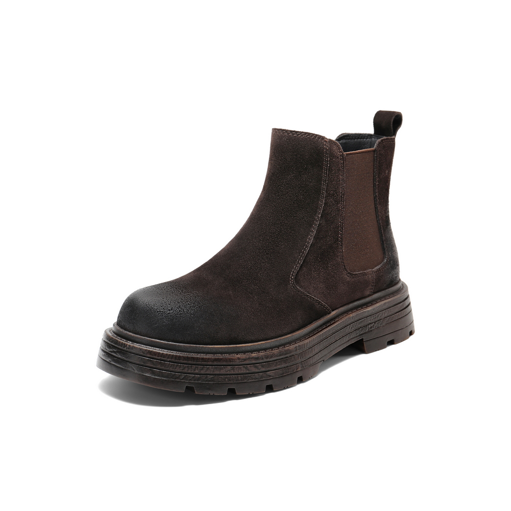 百丽时尚潮流休闲靴男2025新款冬季商场同款厚底切尔西靴8WA01DD5