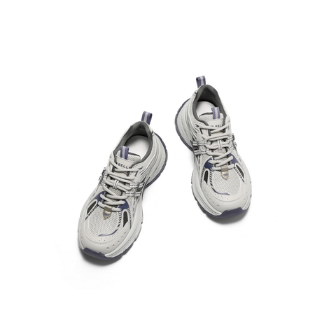 百丽蓝鲸老爹鞋男鞋2025秋新商场同款厚底增高休闲运动鞋8QS01CM5