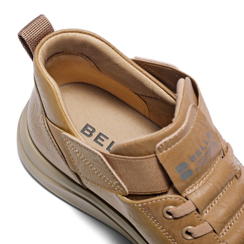 百丽高帮休闲工装鞋男2025新款冬季厚底压花套脚舒适板鞋L6012DM5