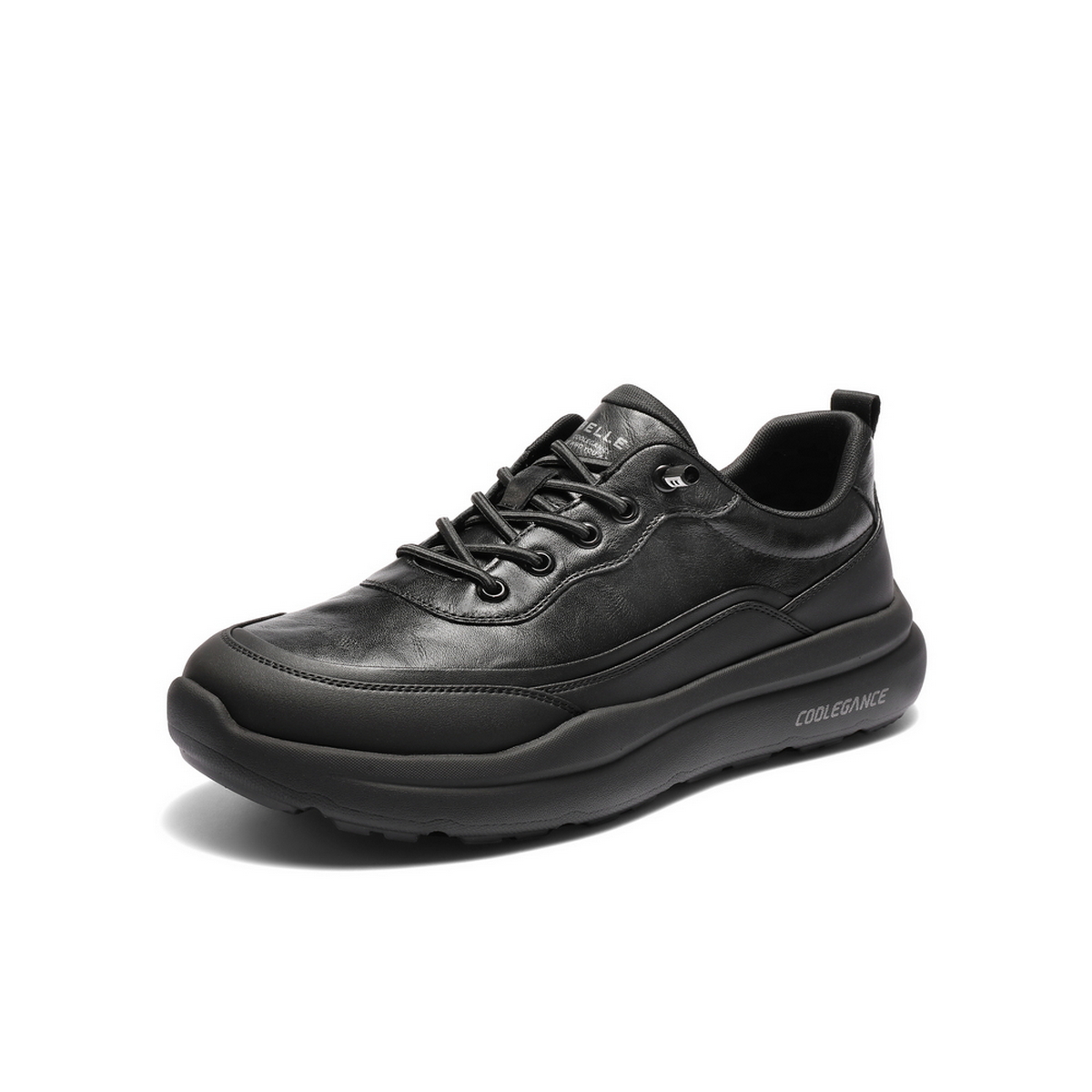 百丽厚底增高健步鞋男2025新款秋季免系带户外休闲运动鞋A2209CM5