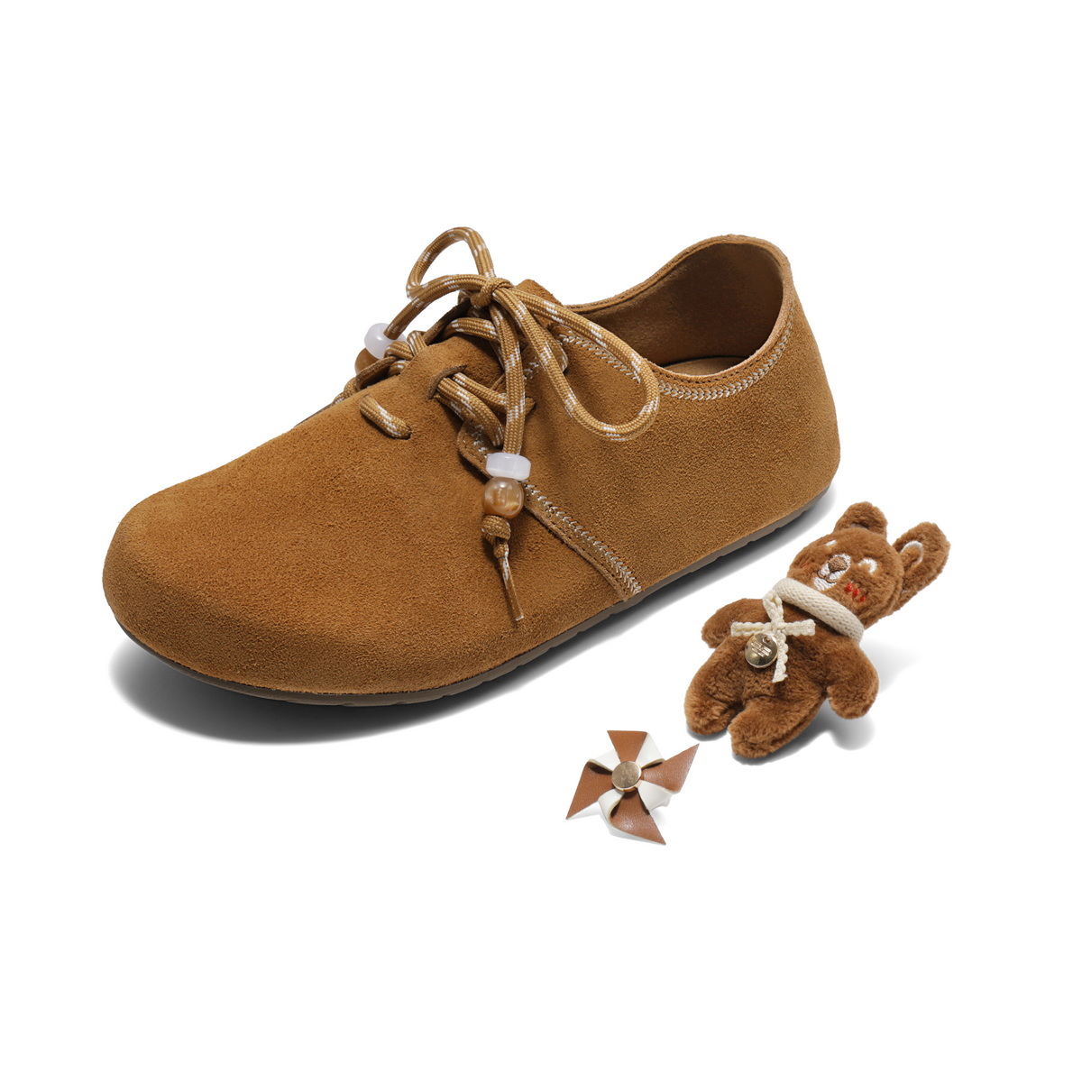 百丽时尚串珠勃肯鞋女2025秋新商场同款柔软舒适休闲鞋E8G1DCM5