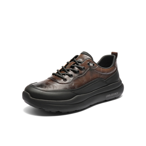 百丽厚底增高健步鞋男2025新款秋季免系带户外休闲运动鞋A2209CM5