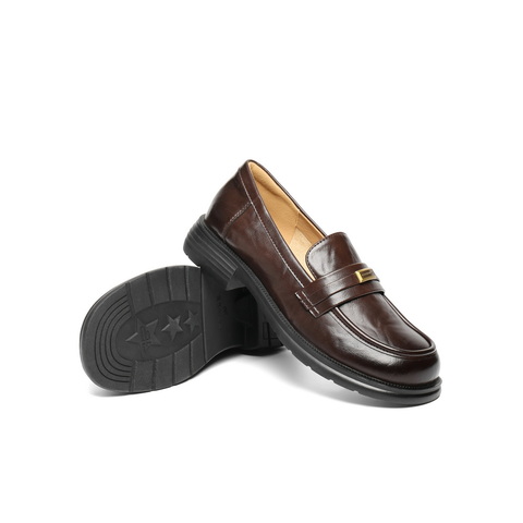 百丽金标便士乐福鞋女2025秋新平跟舒适通勤乐福鞋B2774CA5