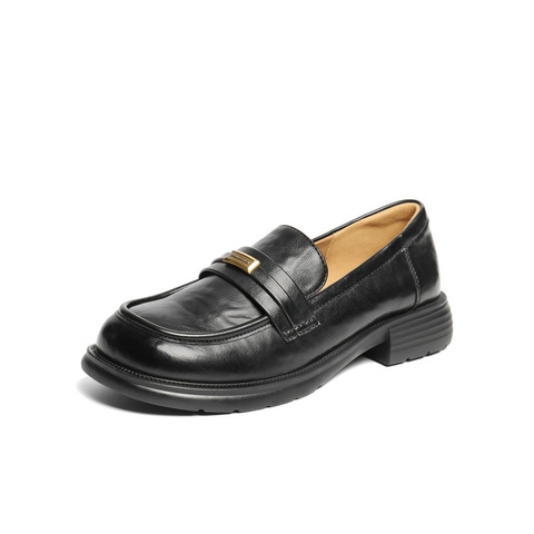 百丽金标便士乐福鞋女2025秋新平跟舒适通勤乐福鞋B2774CA5