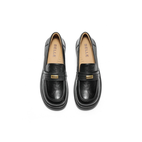 百丽金标便士乐福鞋女2025秋新平跟舒适通勤乐福鞋B2774CA5