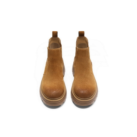 百丽复古擦色切尔西靴女2025冬新厚底增高休闲短靴B2875DD5