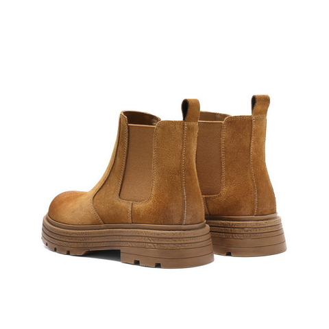 百丽复古擦色切尔西靴女2025冬新厚底增高休闲短靴B2875DD5