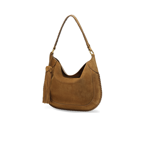 百丽包女25冬商场同款波嬉风牛绒磨砂流苏斜挎腋下包小号F3035DX5