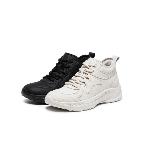 百丽运动风休闲靴女2025冬新商场同款厚底增高高帮休闲鞋E6K1DDD5