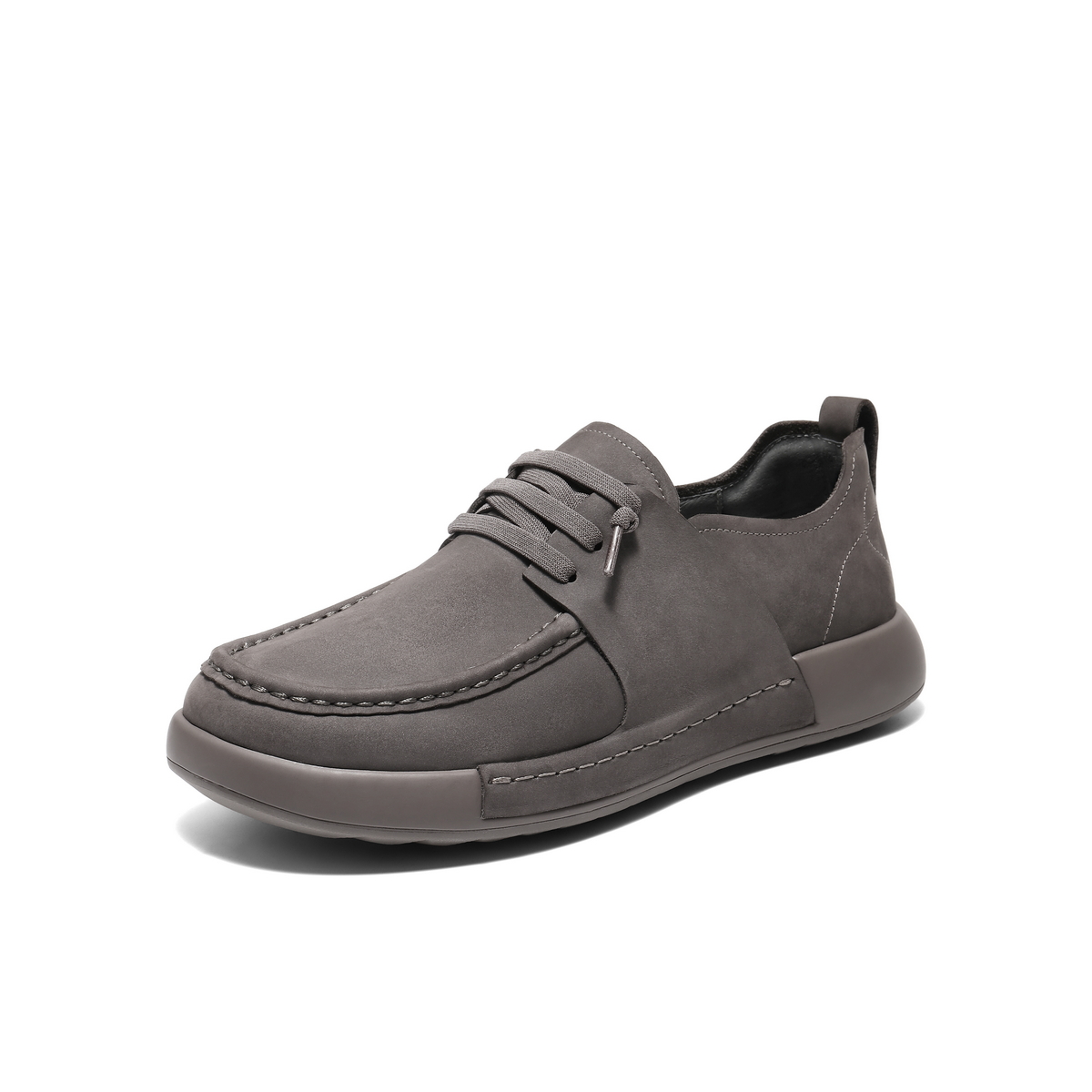 百丽方糖吐司鞋男2025冬季新软底勃肯鞋牛皮革休闲工装鞋A2234CM5