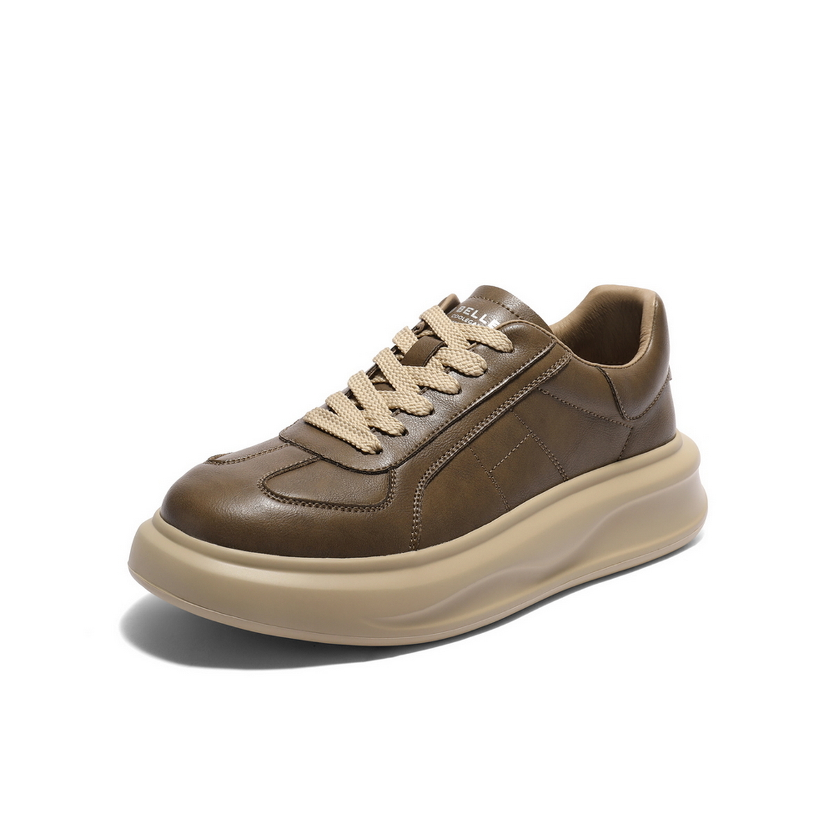 百丽厚底增高休闲鞋男鞋2025新款秋季复古潮搭舒适板鞋A2104CM5