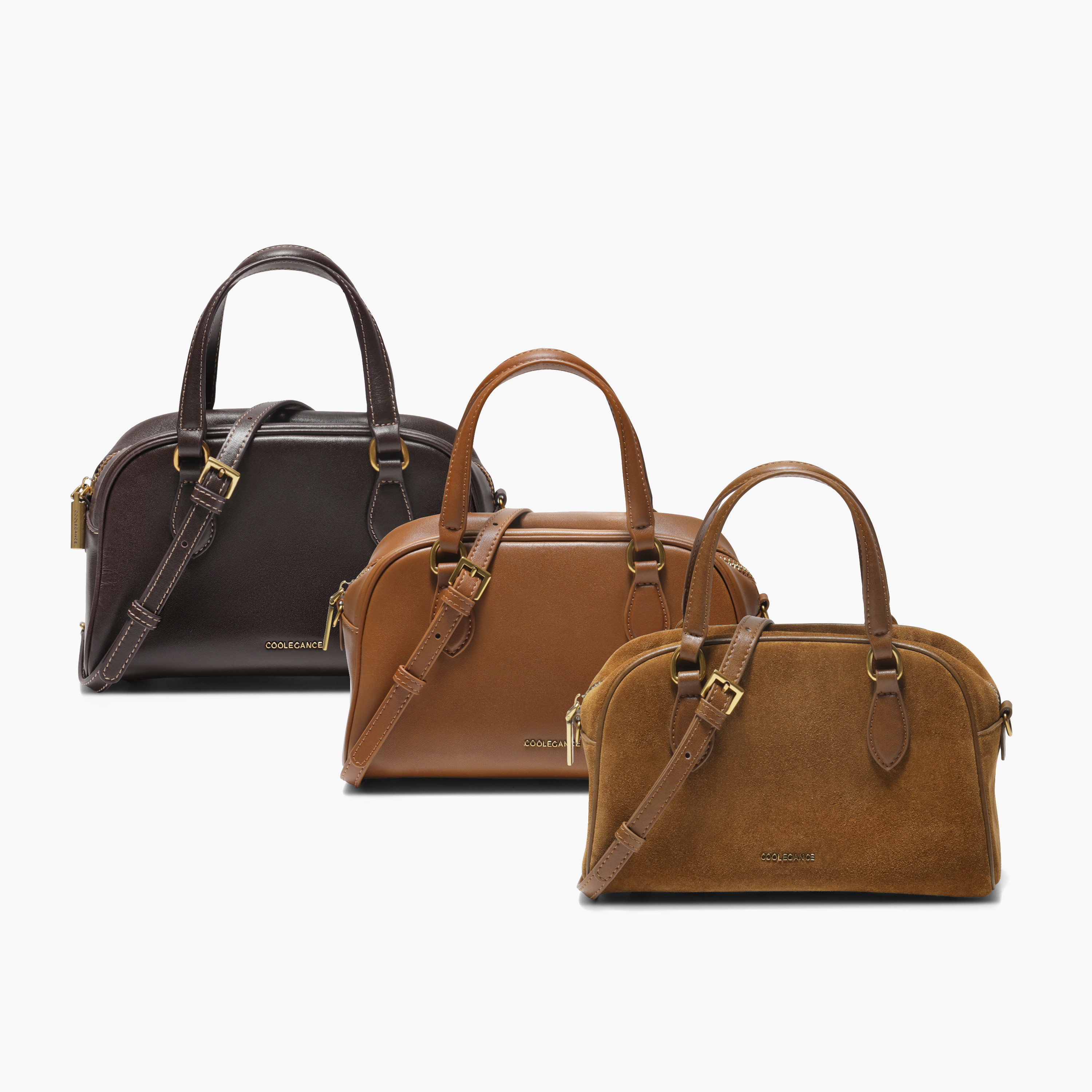 百丽包女25商场同款头层牛皮时髦休闲单肩斜挎波士顿包BL861DX5