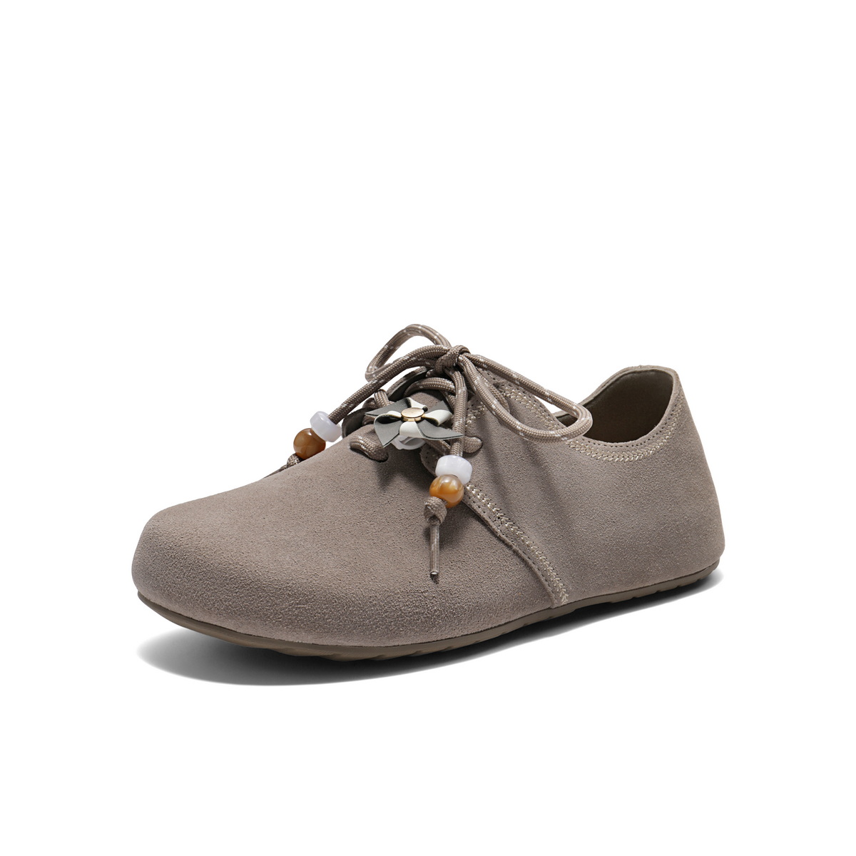 百丽时尚串珠勃肯鞋女2025秋新商场同款柔软舒适休闲鞋E8G1DCM5