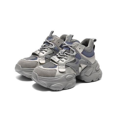 百丽机能风高帮老爹鞋女2025冬新商场同款厚底增高休闲鞋E6M1DDM5