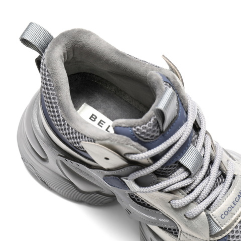 百丽机能风高帮老爹鞋女2025冬新商场同款厚底增高休闲鞋E6M1DDM5