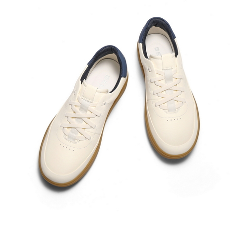 百丽时尚百搭小白鞋男2025秋季舒适简约厚底休闲板鞋加绒A2153CM5