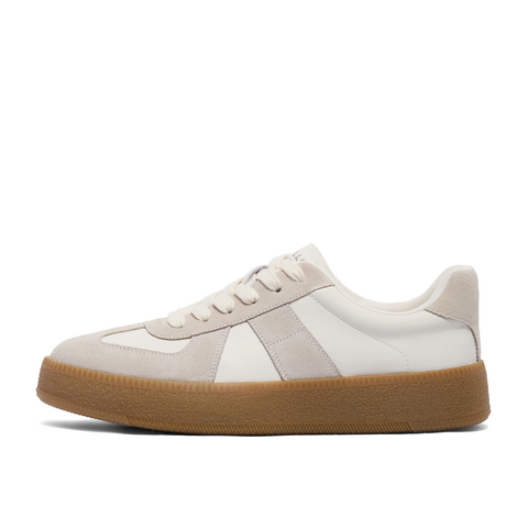 百丽潮搭休闲小白鞋男鞋25秋复古运动德训鞋撞色板鞋加绒A1703CM5