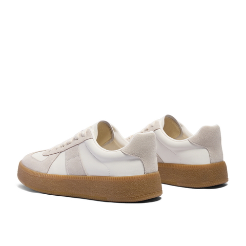 百丽潮搭休闲小白鞋男鞋25秋复古运动德训鞋撞色板鞋加绒A1703CM5