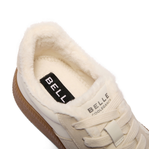 百丽潮搭休闲小白鞋男鞋25秋复古运动德训鞋撞色板鞋加绒A1703CM5