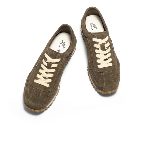 百丽户外运动慢跑鞋男鞋2025新款秋季厚底复古休闲阿甘鞋A2058CM5