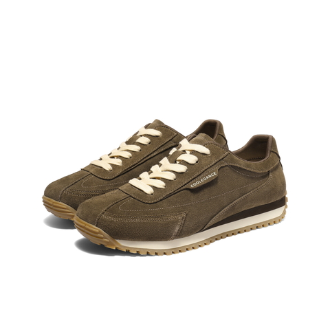 百丽户外运动慢跑鞋男鞋2025新款秋季厚底复古休闲阿甘鞋A2058CM5