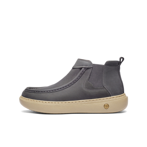 百丽户外休闲切尔西靴男2025新款冬商场款牛皮革厚底短靴8WL01DD5