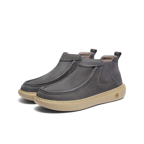 百丽户外休闲切尔西靴男2025新款冬商场款牛皮革厚底短靴8WL01DD5