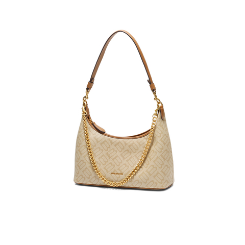 百丽包包女2025秋季新品复古通勤海鸥老花单肩斜挎腋下包X7424CX5